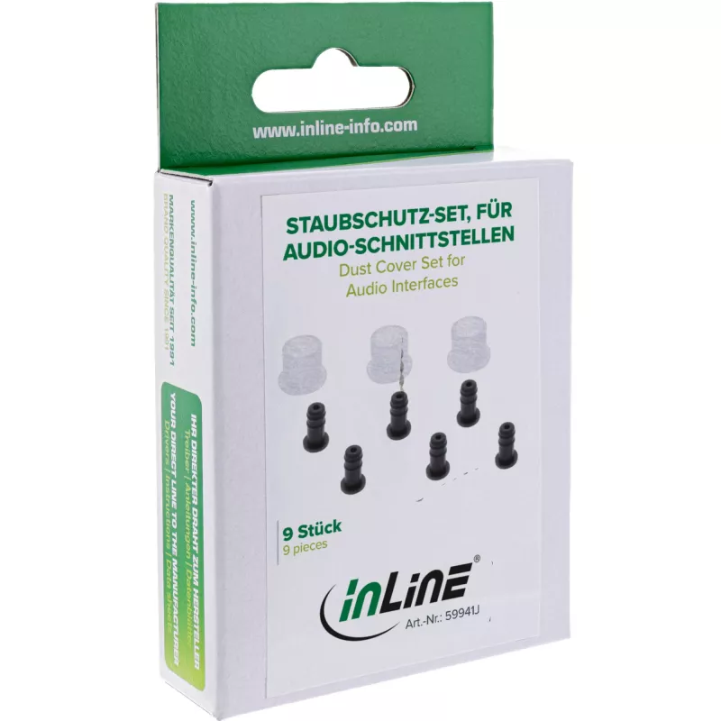 InLine Dust Cover Set for Audio Interfaces RCA + 3.5mm 9 pcs. InLine 59941J