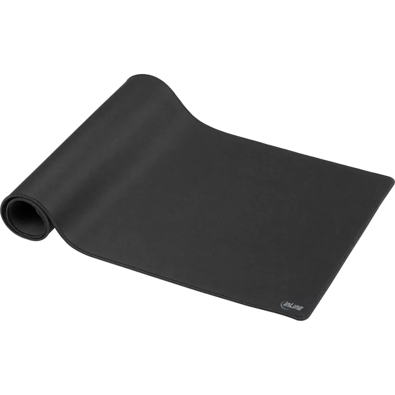 Desk pad InLine Mouse pad XL, textile surface, black, 900×400×2 mm