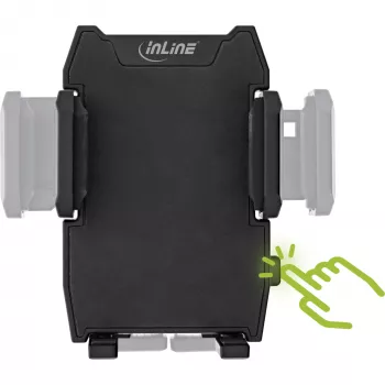 Car Smartphone Holder InLine ONE CLICK EASY II — universal passive holder, black