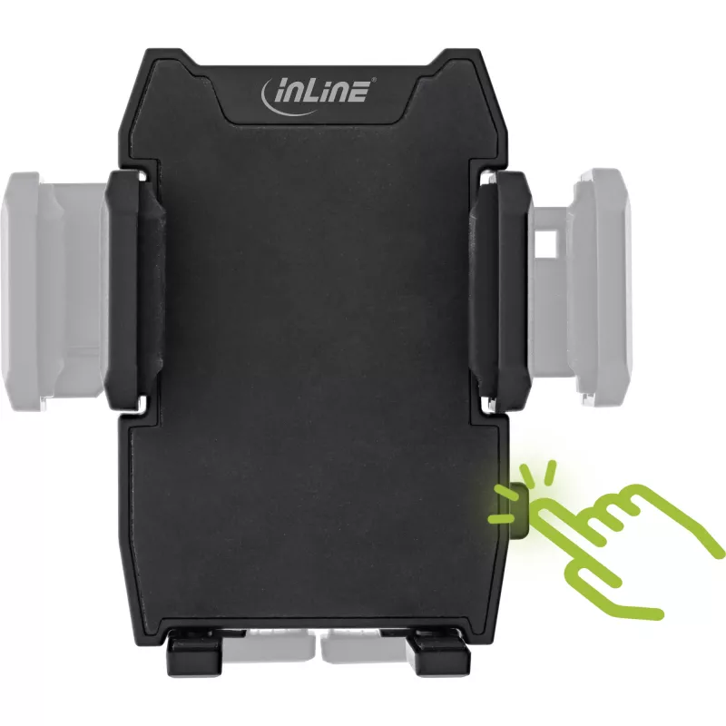 Car Smartphone Holder InLine ONE CLICK EASY II — universal passive holder, black