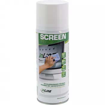 Cleaner spray InLine Foam Cleaner for screens with antistatic effect, 400 ml — for LCD/TFT/Plasma