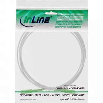 InLine Fiber Optical Simplex Cable, FTTH, SC/APC8° to SC/APC8° 9/125µm OS2 50m