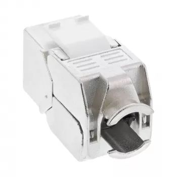 InLine RJ45 Keystone Jack Snap-In module Cat.6a, with dust cover red