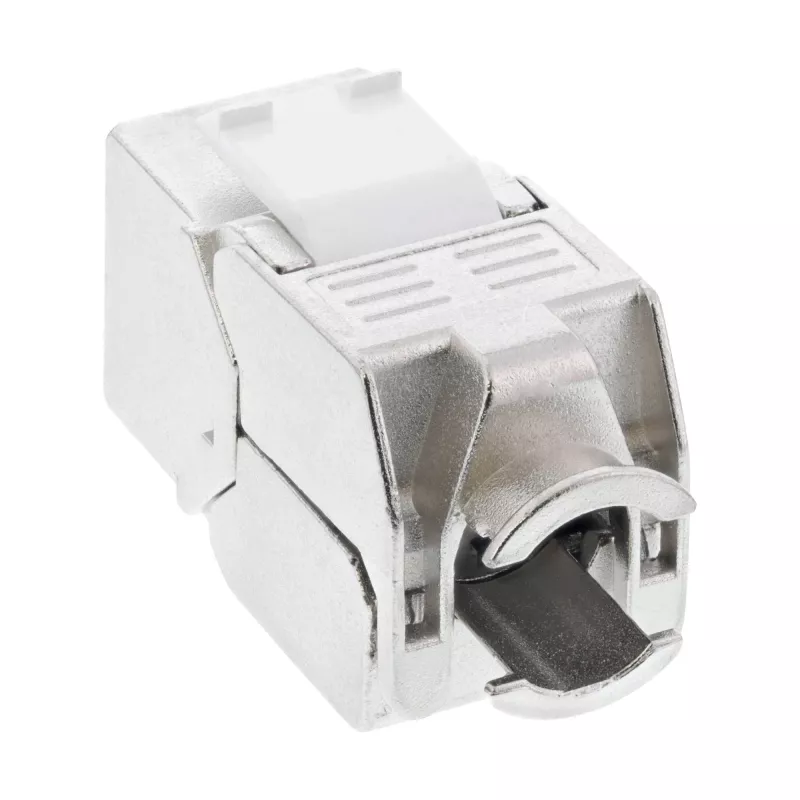 InLine RJ45 Keystone Jack Snap-In module Cat.6a, with dust cover red