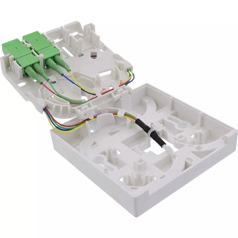 InLine FTTH connection box pre-assembled 4x LC/APC 9/125µm 10m