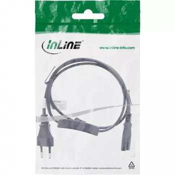 InLine 16151 power cable Black 1 m CEE7/16 IEC C7
