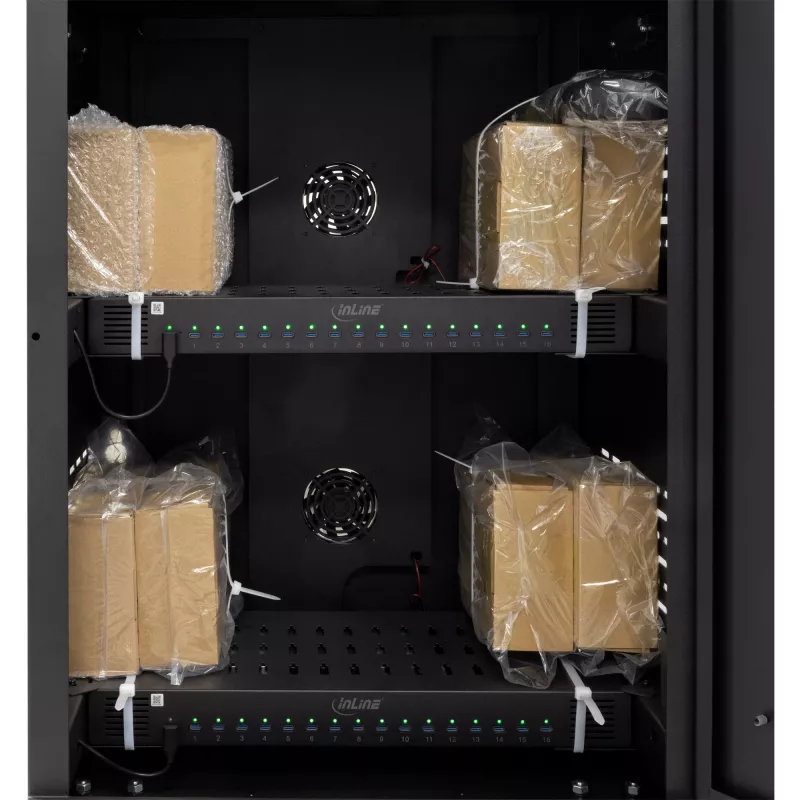 InLine 31516E charging station organizer Freestanding Steel Black