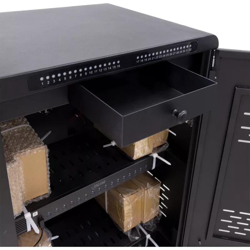 InLine 31516E charging station organizer Freestanding Steel Black