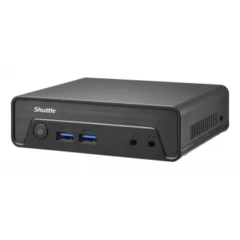 Shuttle Nano PC NE1010XA, Intel N 100, 8GB DDR4, 250GB M.2, 1x HDMI, 1x DP, 6x USB, 1x LAN, fanless, 24/7 permanent operation, incl. VESA