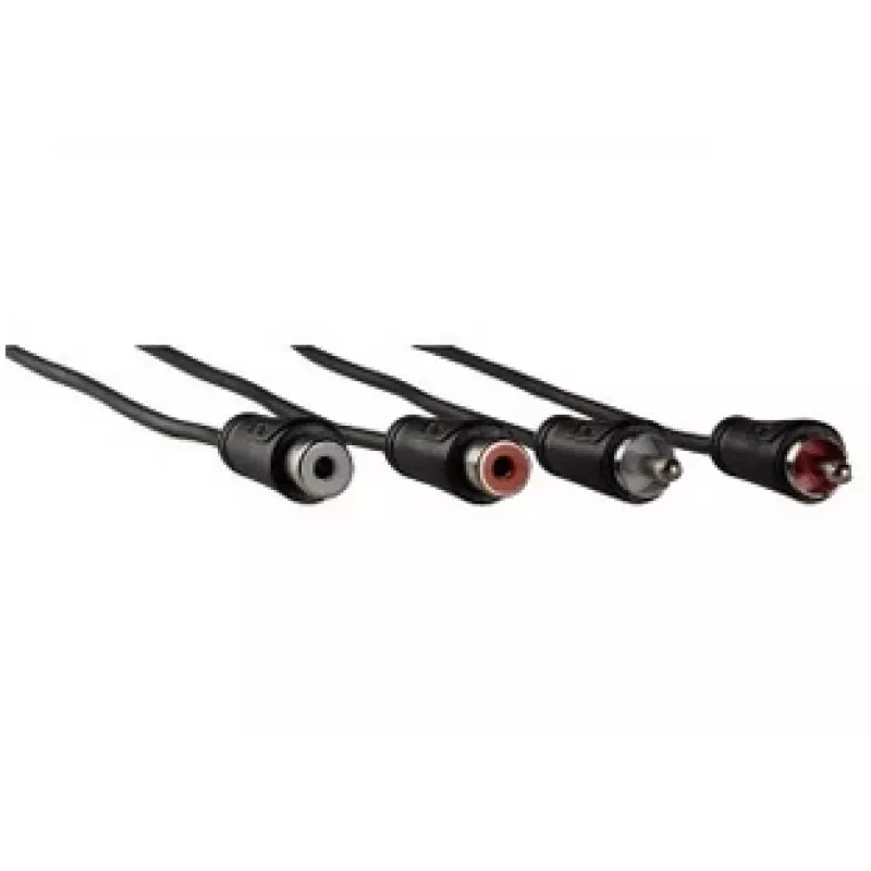 Hama 1.5m 2 x RCA M/F audio cable Black