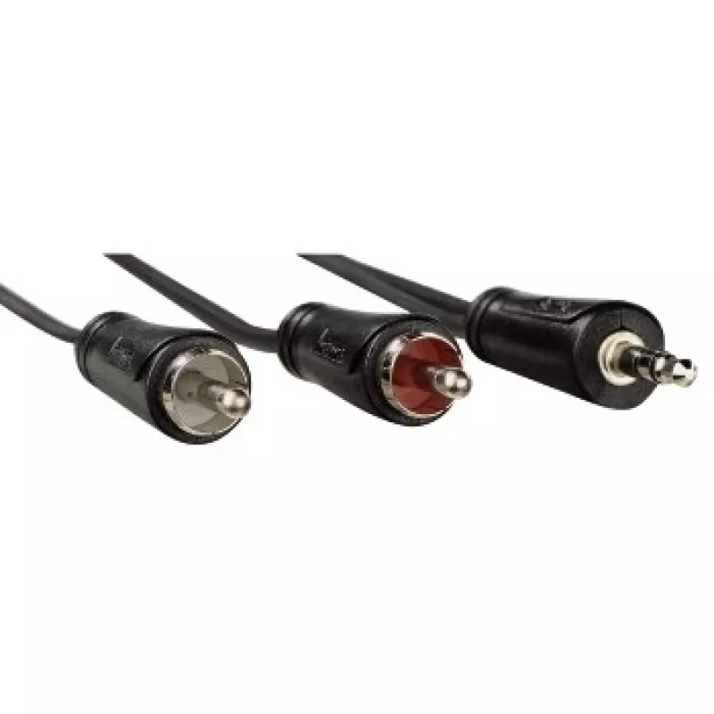 Hama 3.5mm jack to 2x RCA, 5m audio cable 2 x RCA Black