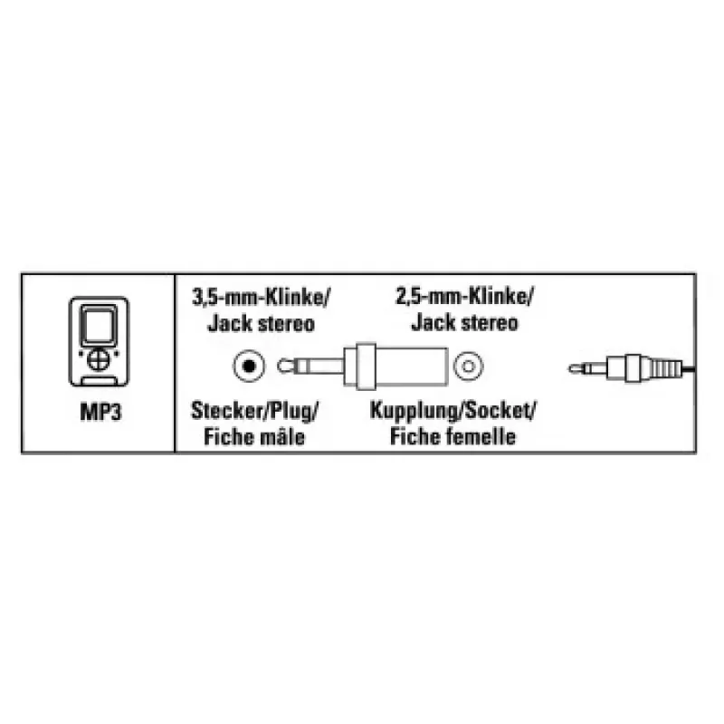 Hama 00122391 cable gender changer 2.5mm 3.5mm Black
