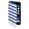 Hama Stripes mobile phone case 11.9 cm (4.7 inch) Folio Blue, White