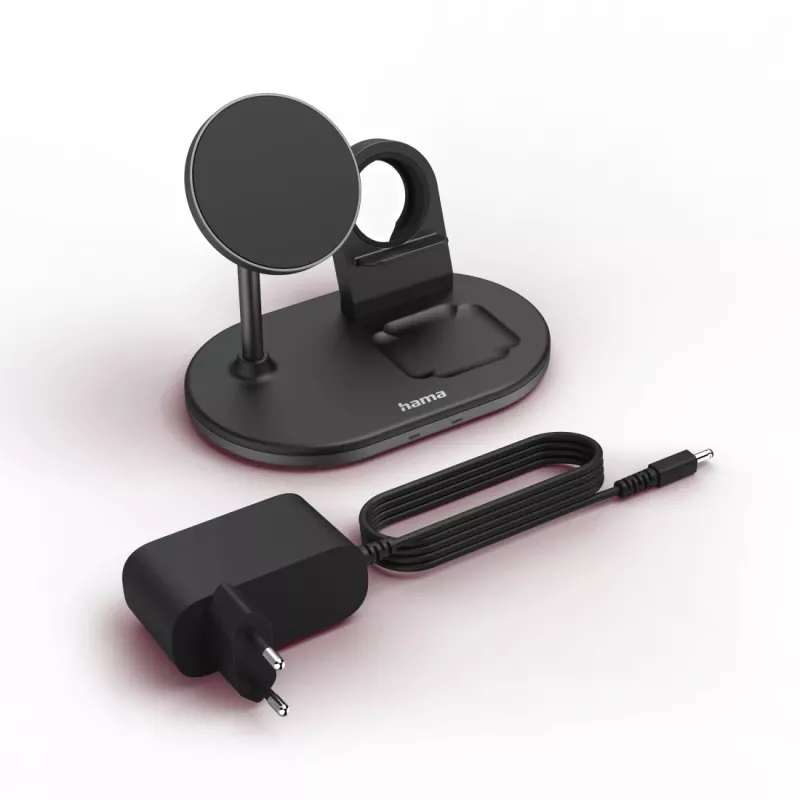 Hama MagCharge Multi Headset, Smartphone, Watch Black AC Wireless charging Fast charging Indoor