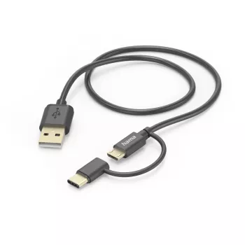 Hama 00201533 USB cable USB 2.0 1 m USB A Micro-USB B Black