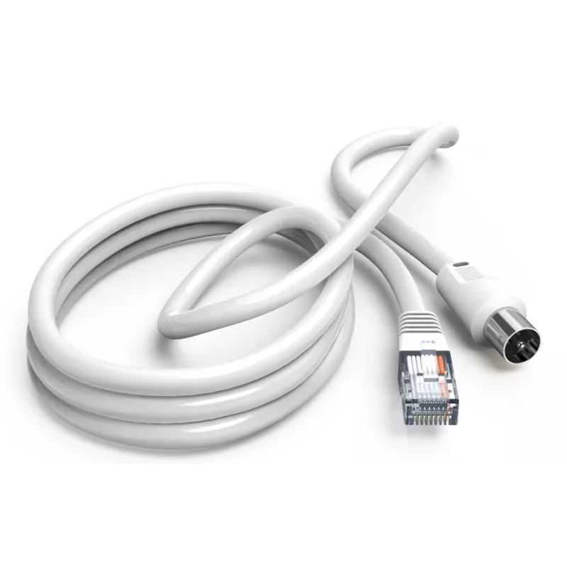 Hama 00205032 coaxial cable 2.5 m RJ-45 White