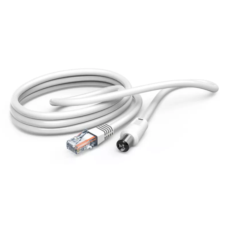 Hama 00205032 coaxial cable 2.5 m RJ-45 White