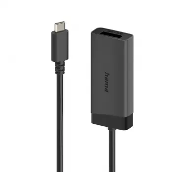 Hama 00202034 video cable adapter 0.15 m USB Type-C HDMI + DisplayPort Black