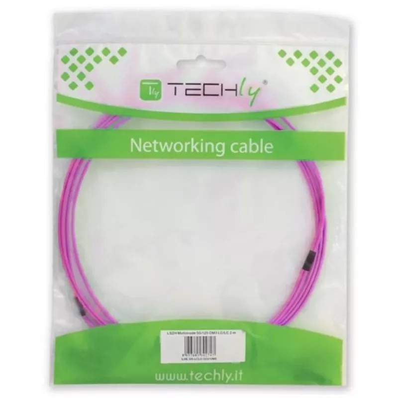 Techly SC/LC Multimode 50/125 OM4 20m Fiber Optics Cable, 20 m, OM4, SC, LC