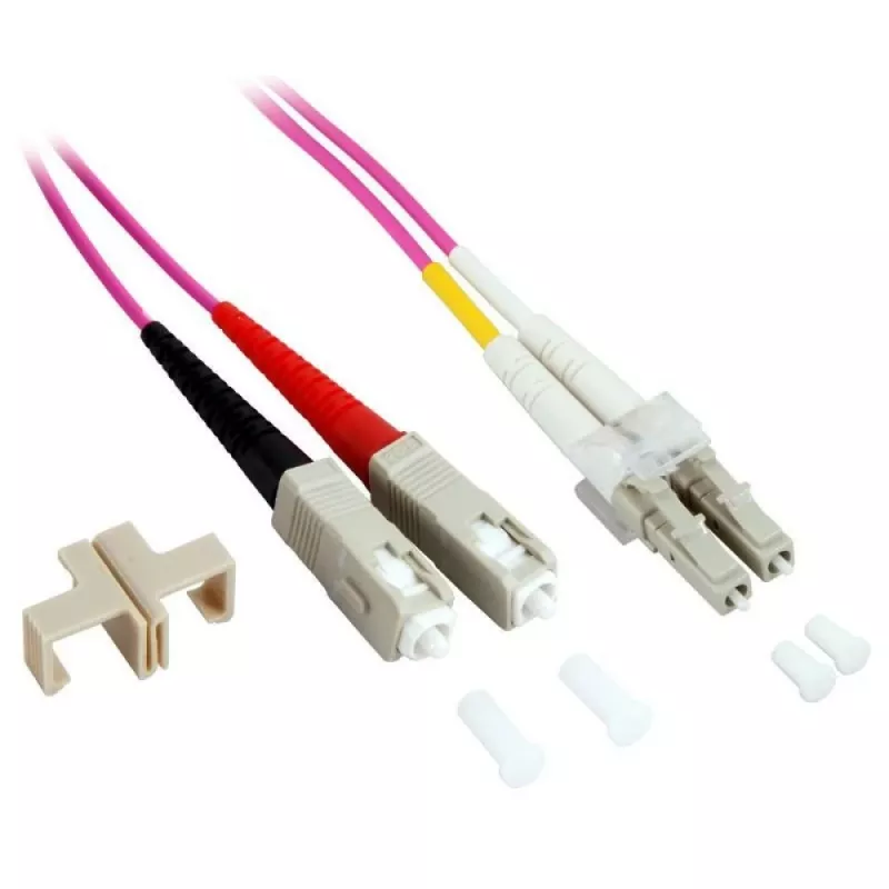 Techly SC/LC Multimode 50/125 OM4 20m Fiber Optics Cable, 20 m, OM4, SC, LC