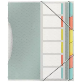Esselte Colour'Breeze Divider Book with 6 Tabs, Multicolour, Polypropylene (PP), 266 mm, 20 mm, 240 g, 1 pc(s)