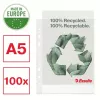 Esselte Recycle Pocket A5, 150 x 210 mm (A5), Transparent, Polypropylene (PP), Landscape/Portrait, Top, 0.07 mm