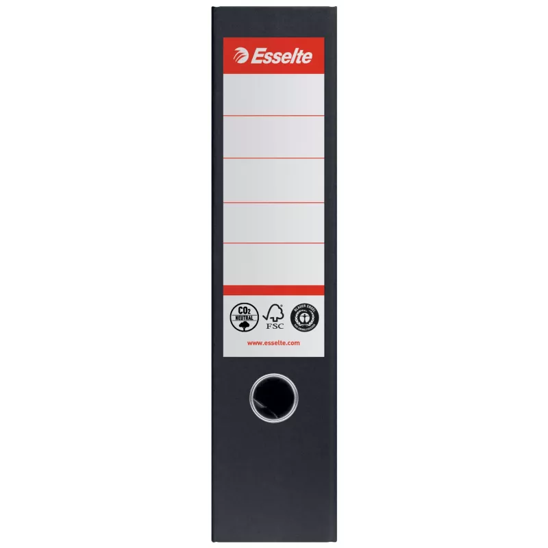 Esselte Lever Arch File No.1, 100% recycled card, A4, Storage, Carton, Black, 500 sheets, 80 g/m²