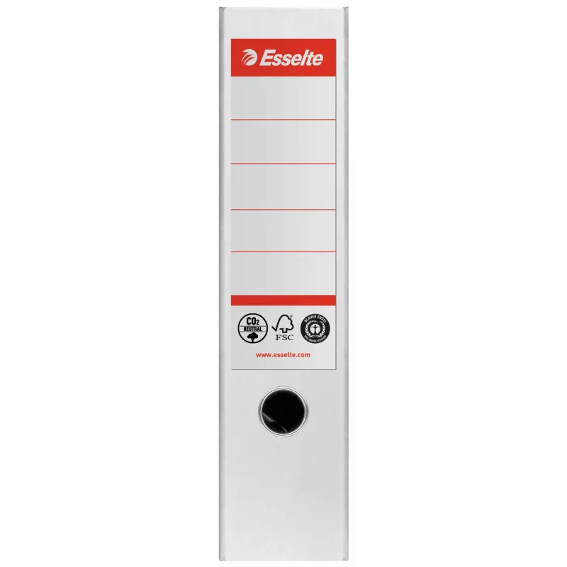 Esselte Lever Arch File No.1, 100% recycled card, A4, Storage, Carton, White, 500 sheets, 80 g/m²
