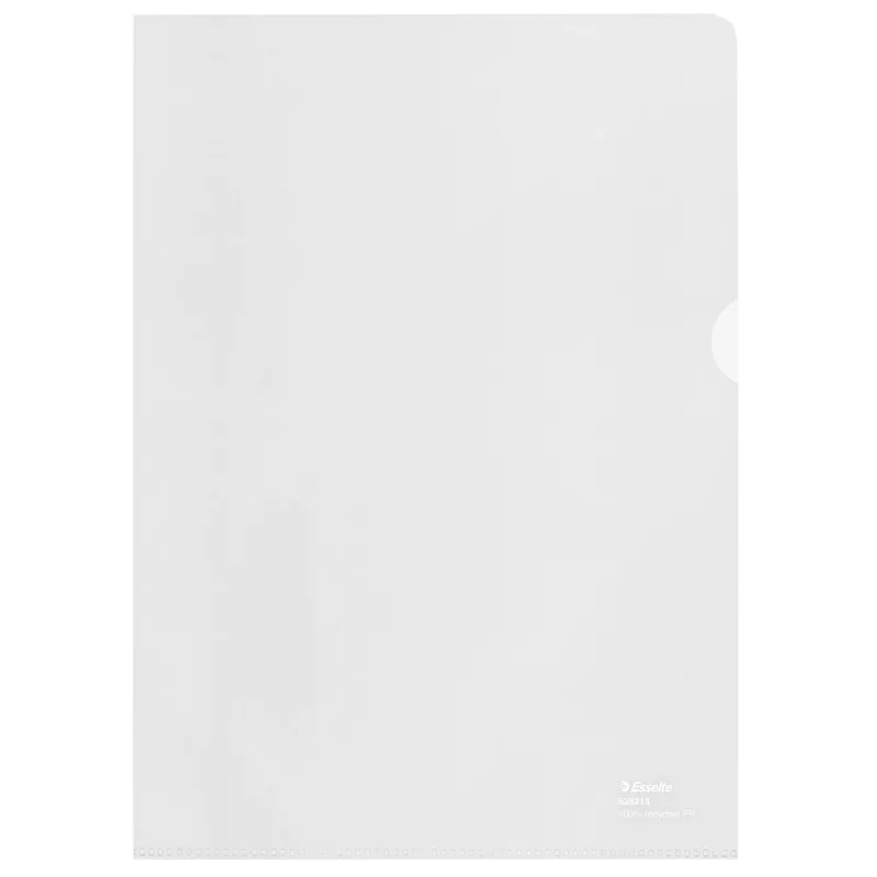 Esselte Recycle Folder A4, Project folder, A4, Polypropylene (PP), Transparent, Portrait, 220 mm