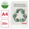 Esselte Recycle Pocket A4, 210 x 297 mm (A4), Transparent, Polypropylene (PP), Portrait, Top, 0.07 mm