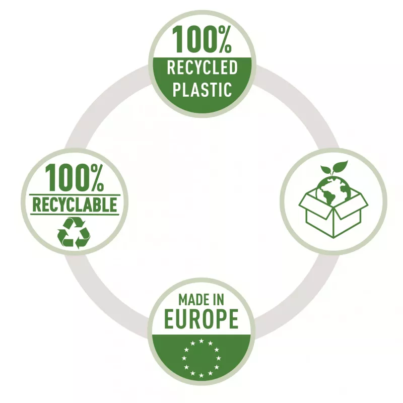 Esselte Recycle Pocket A4, 210 x 297 mm (A4), Transparent, Polypropylene (PP), Portrait, Top, 0.07 mm