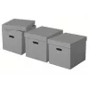 Esselte Home Storage Box Cube, Pack of 3, Cardboard, Grey, 320 mm, 315 mm, 365 mm, 850 g