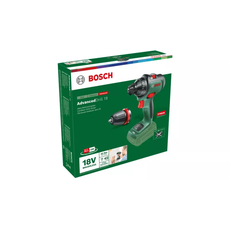 Bosch AdvancedDrill 18 1350 RPM Keyless 1 kg Green