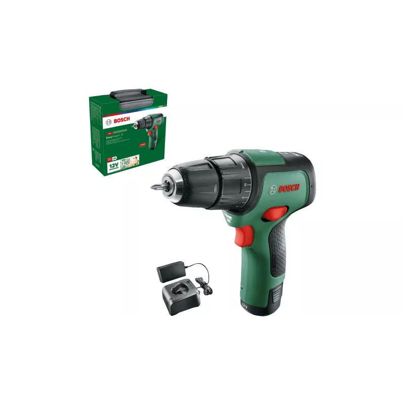 Bosch EasyImpact 12 1300 RPM Keyless 1 kg Black, Green