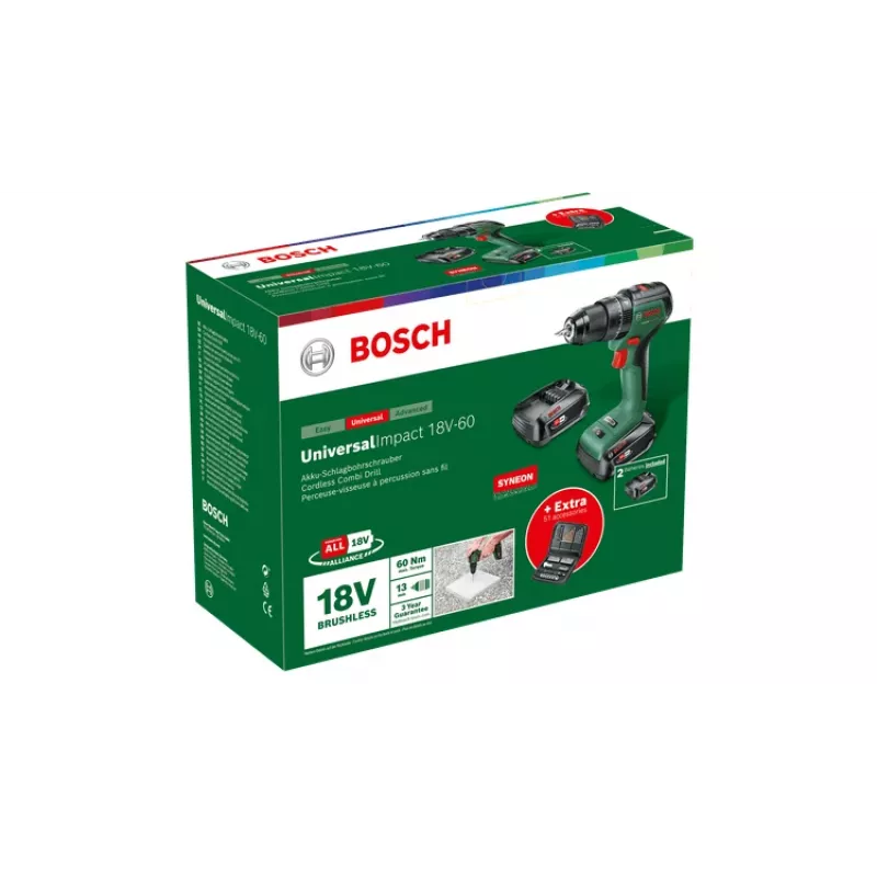 Bosch 0 603 9D7 106 drill 1900 RPM Keyless 1.3 kg Black, Green