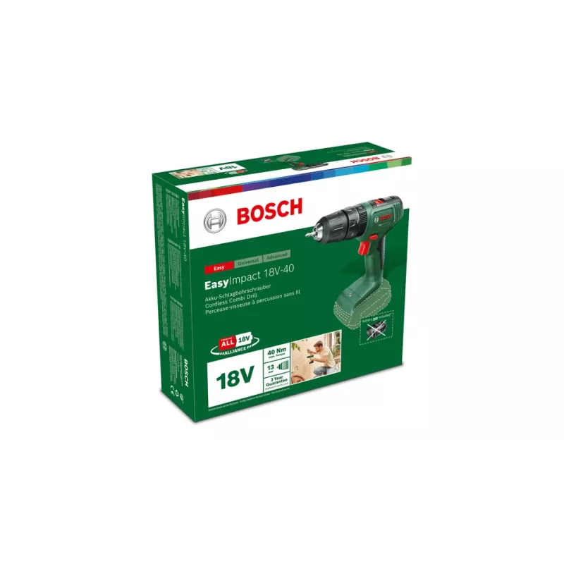 Bosch EasyImpact 18V 40 1630 RPM Keyless 1.4 kg Green