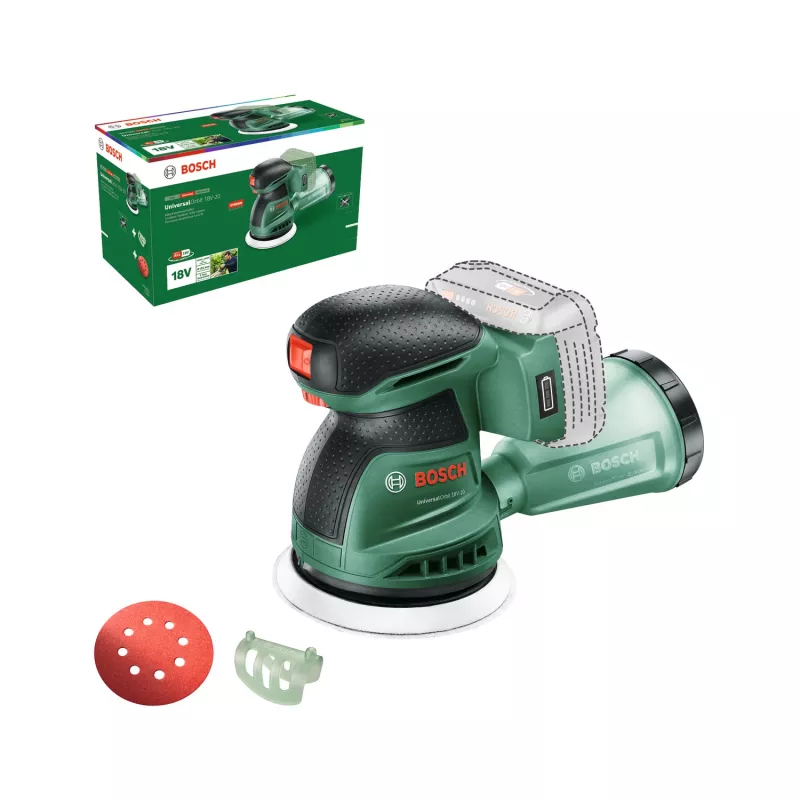 Bosch UniversalOrbit 18V-20 (Baretool), Orbital sander, Orbital, Green, Germany, Battery, 18 V