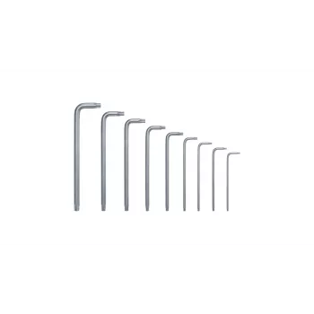 Bosch 1 600 A02 Z9C, L-torx key set, TX10, TX15, TX20, TX25, TX27, TX30, TX40, TX8, TX9, Green, Silver, Steel, Plastic, 69 mm