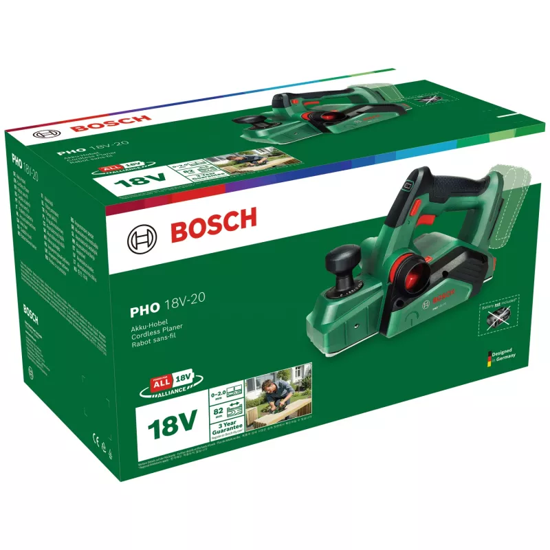 Bosch PHO 18V-20 (Bare tool, Carton), Green, 2 mm, Battery, 18 V, 171 mm, 291 mm