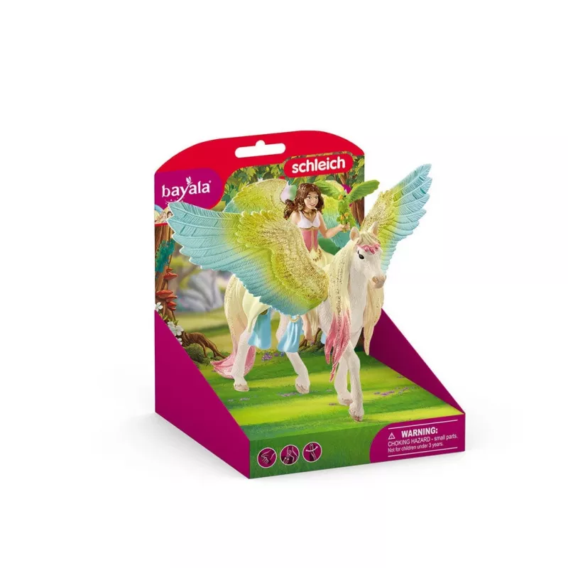 schleich Fairy Surah with glitter Pegasus, Mini doll, Female, 5 yr(s), 180 mm, Multicolour