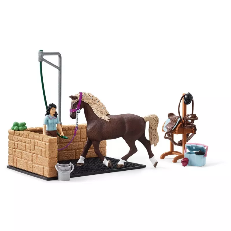 schleich HORSE CLUB Washing Area with Emily & Luna, Animal, Horse Stable, Horses, 5 yr(s), Multicolour, Plastic