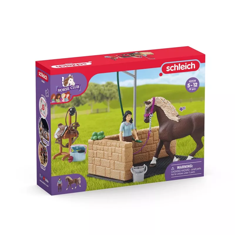 schleich HORSE CLUB Washing Area with Emily & Luna, Animal, Horse Stable, Horses, 5 yr(s), Multicolour, Plastic