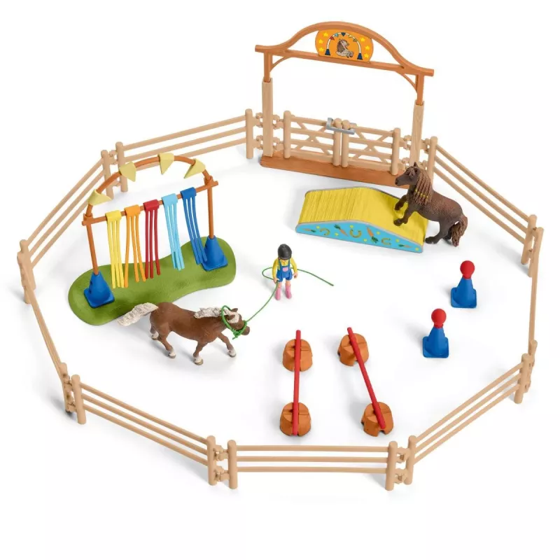 schleich Pony agility training, Agility, Farm animals / farm toys, 3 yr(s), Multicolour, Plastic
