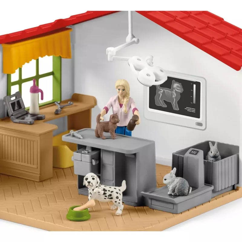 schleich Veterinarian practice with pets, Farm, Farm animals / farm toys, 3 yr(s), Multicolour
