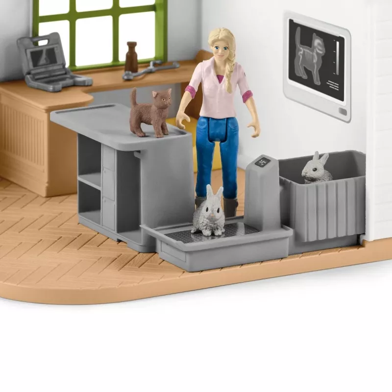 schleich Veterinarian practice with pets, Farm, Farm animals / farm toys, 3 yr(s), Multicolour