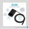 HP 65W USB-C Slim Travel Power Adapter, Laptop, Universal, 90 V, 47 - 63 Hz, 65 W, 20 V