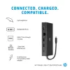 HP 65W USB-C Slim Travel Power Adapter, Laptop, Universal, 90 V, 47 - 63 Hz, 65 W, 20 V