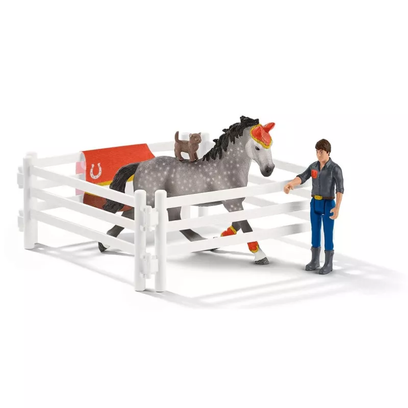 Toy set Schleich HORSE CLUB Mia's vaulting riding set