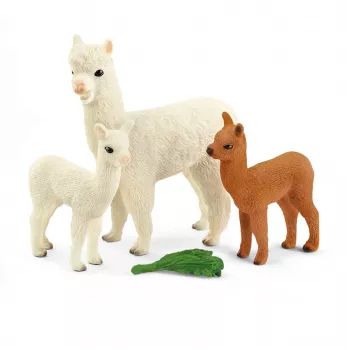 schleich WILD LIFE Alpaca Set, 3 yr(s), Wild Life, Brown, Green, White, 3 pc(s)