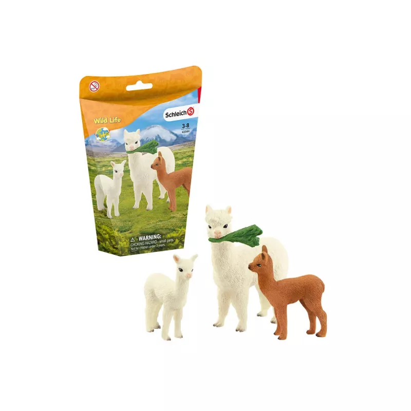 schleich WILD LIFE Alpaca Set, 3 yr(s), Wild Life, Brown, Green, White, 3 pc(s)